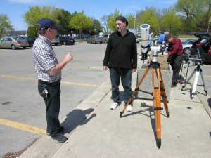 Matthew explaining the finer points of solar observing.