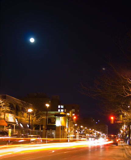 Moon at perigee over Burlington