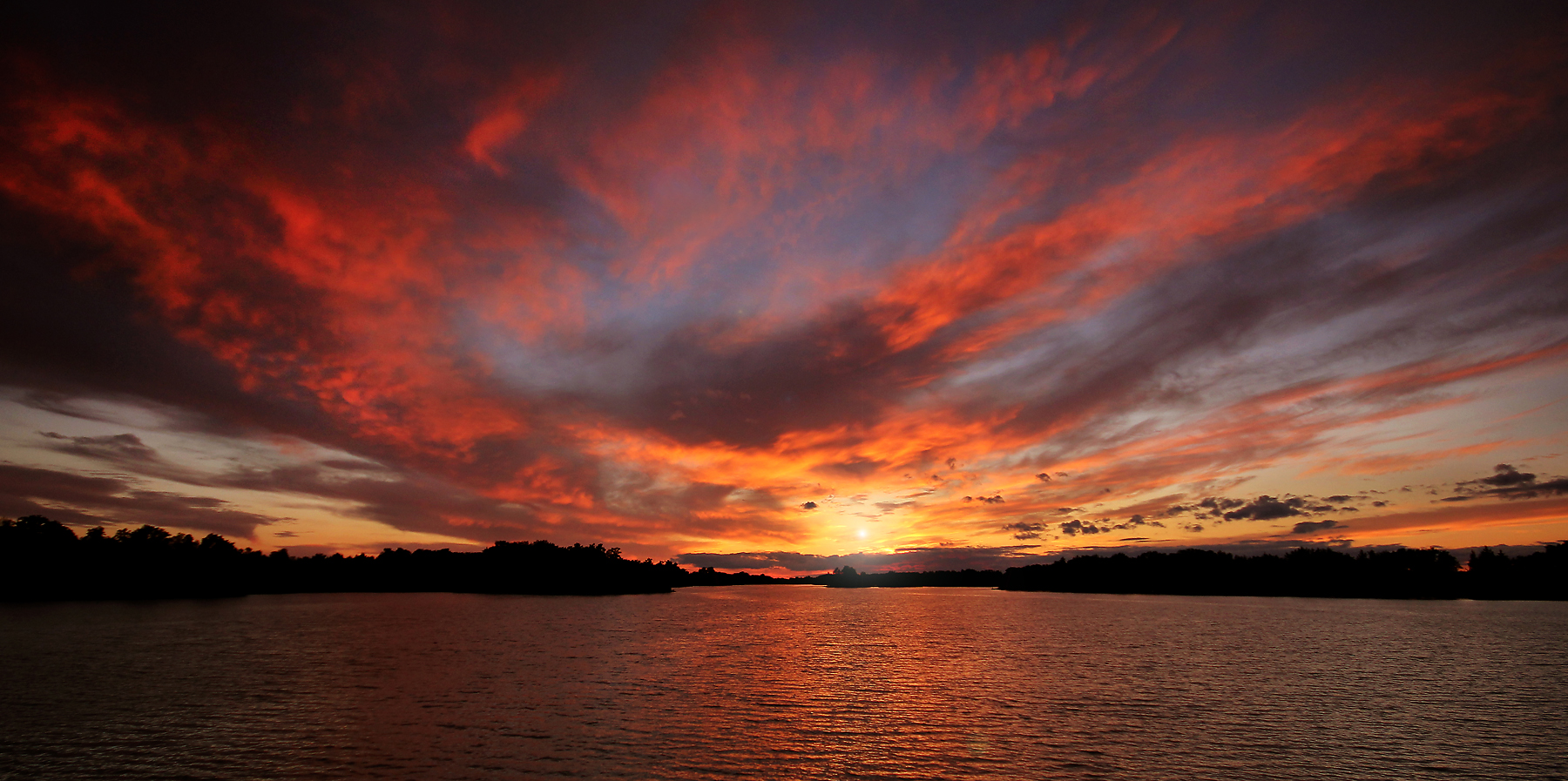 Sunset over Lake Niapenco at Binbrook Conservation Area, by John Gauvreau.